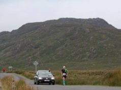 Nichola running along the Connemara 100 route