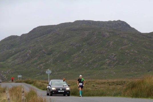 Nichola running along the Connemara 100 route