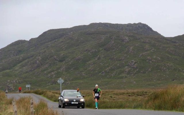 Nichola running along the Connemara 100 route