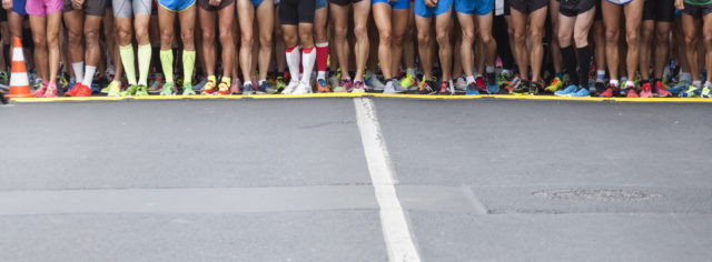 Lined up for Marathon Race