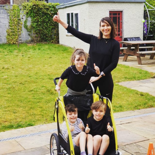 Kitty, Lynne, Harrison & Jonah taking on The Tablet and Technology Triplet Half Marathon Challenge