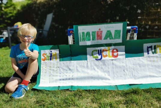 6 Year Old Completes Ironman Race for Barnardos